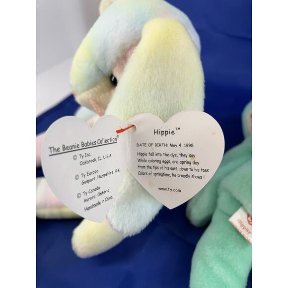 Ty Beanie Babies Bunny Bundle (4pcs) Hippie, Hippity, Hoppity, And Floppity. - Picture 8 of 16